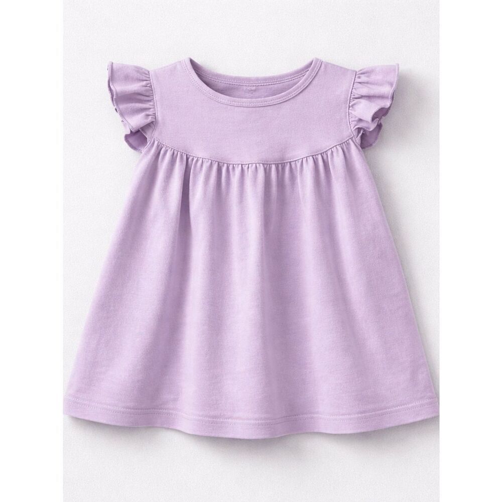 Sew Sassy purple lavender flutter sleeve dress size 6 months
